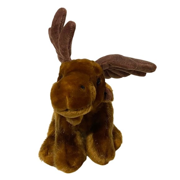 Steven Smith Bean Plush Moose 10" Reddish Brown Wild Stuffed Animal Kids Toy - Picture 5 of 9